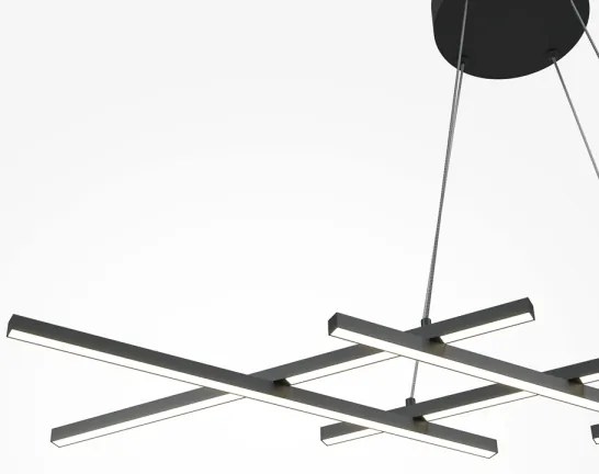 Maytoni MOD244PL-L50BK - LED luster na lanku HALO LED/40W/230V čierny