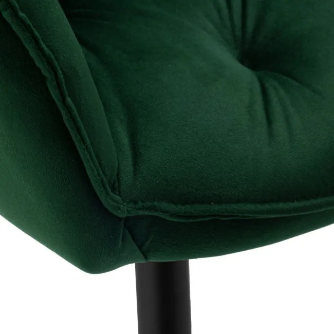 Jedálenská stolička NEVADA zamatová, tmavozelená