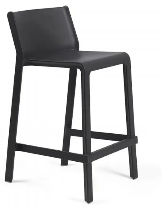 TRILL STOOL MINI záhradná barová stolička bez podrúčok grigio