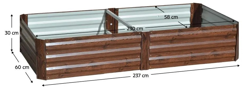 Vyvýšený záhon 6 Naipes (hnedá) . Vlastná spoľahlivá doprava až k Vám domov. 1116433