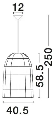 Drevený luster Aurora 40.5 ratan