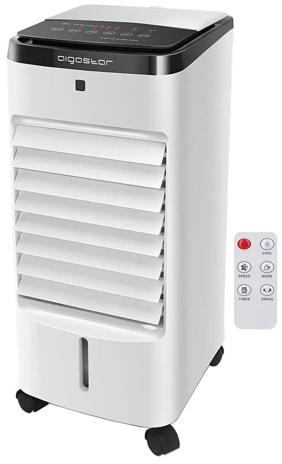 Aigostar B.V. Aigostar - Ochladzovač vzduchu 60W/230V biela/čierna + diaľkové ovládanie AI1563