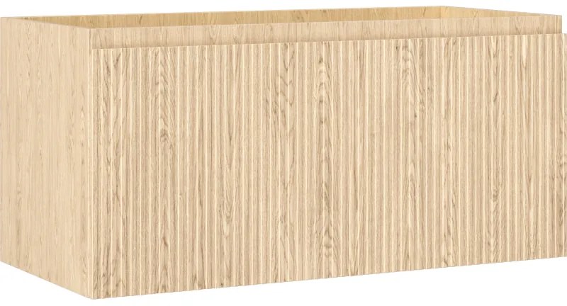 Mexen Rivel, kúpeľňová skrinka 100 cm, 1 zásuvka, drážkovaná, dub, 91A20-10047-1-BF81