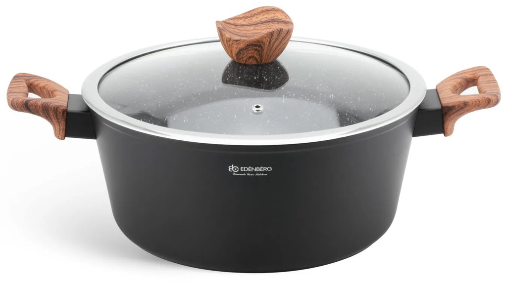 Sada 15 hrncov - matná čierna/drevo