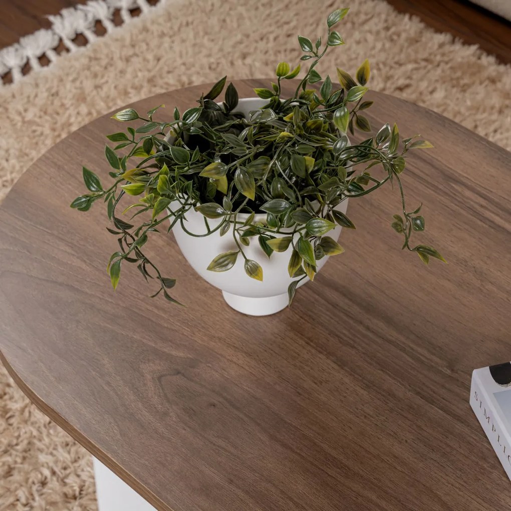 Konferenčný stolík Sable Walnut White