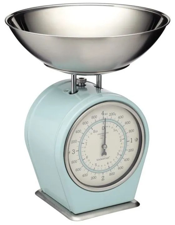 Modrá kuchynská váha Kitchen Craft Living Nostalgia, nosnosť 4 kg