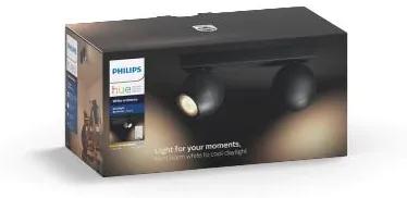 LED moderné stropné bodové osvetlenie Hue White Ambiance BUCKRAM, čierne / Philips Hue
