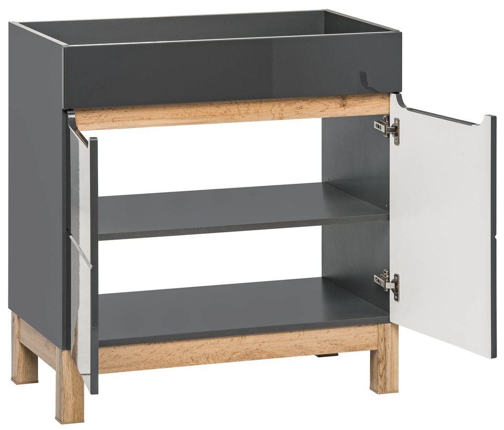 Kúpeľňová stojaci skrinka pod umývadlo BALI sivá 60 cm