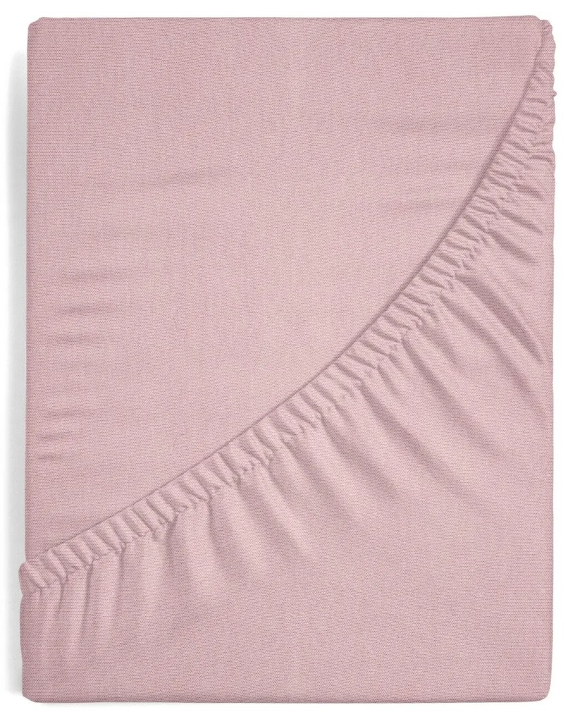 JERSEY PRESTIERADLO 120X200 CM, VÝŠKA 25 CM PÚDROVĚRUŽOVÉ