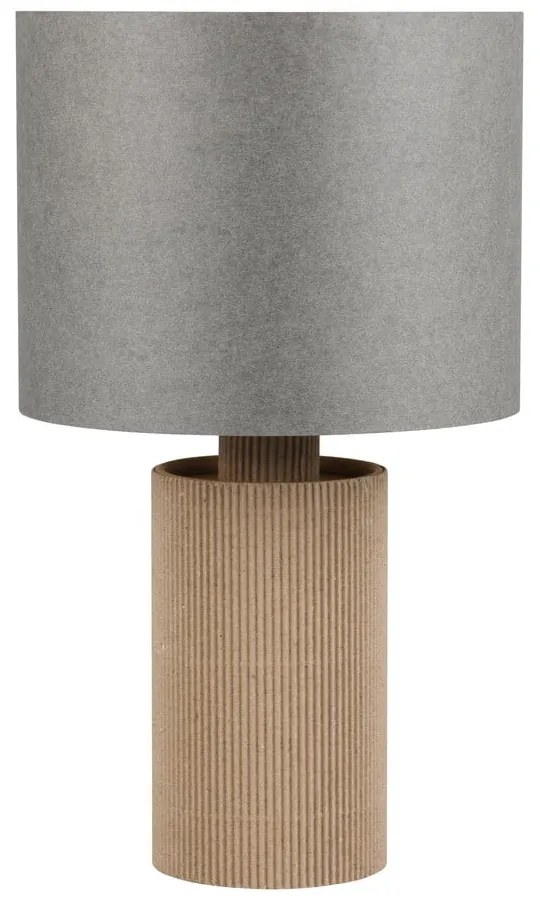 Sivo-béžová stolová lampa (výška 28 cm) Canio – Trio