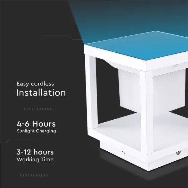 LED Solárne svietidlo so senzorom LED/2W/5,5V 3000K IP65 2600 mAh biela