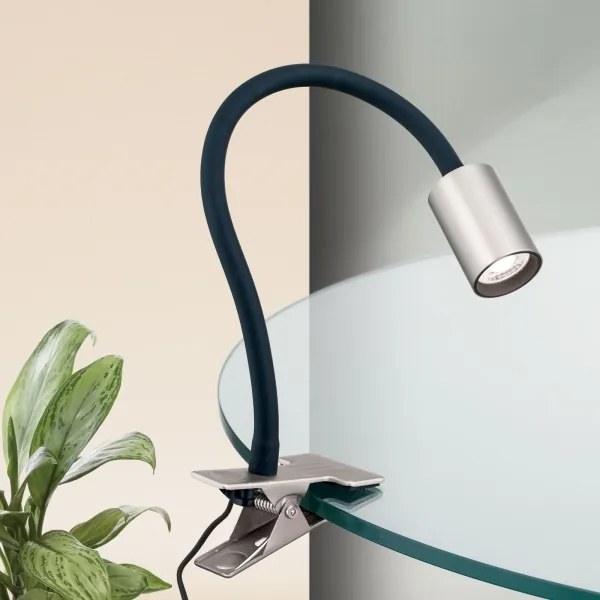 Orion Str 10-489- LED Flexibilná stolná lampa s klipom KURT LED/5W/230V strieborná