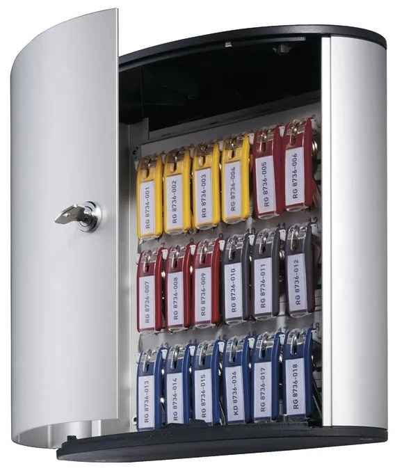 Hliníková skrinka na kľúče KEY BOX, na 18 kľúčov