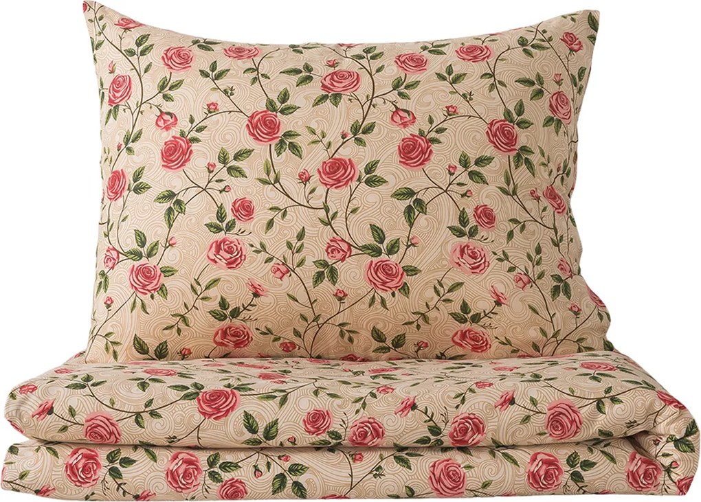 XPOSE® Bavlnené obliečky ZÁHRADA RUŽÍ na dve postele