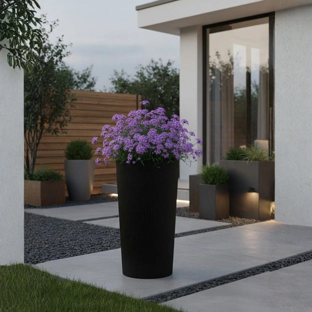 Plastový kvetináč URBANIKA ECO 75x40,9 cm čierny