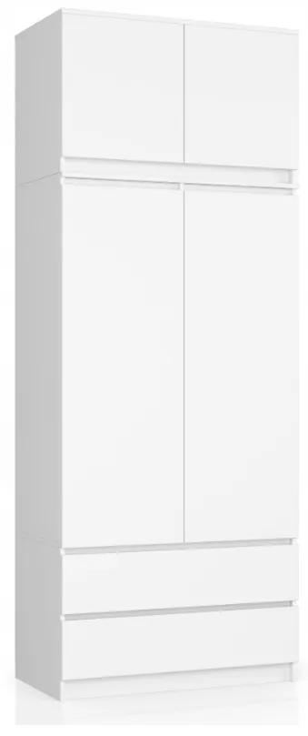 Skriňa ARIVA S90, 90x180x51, biela + nástavec