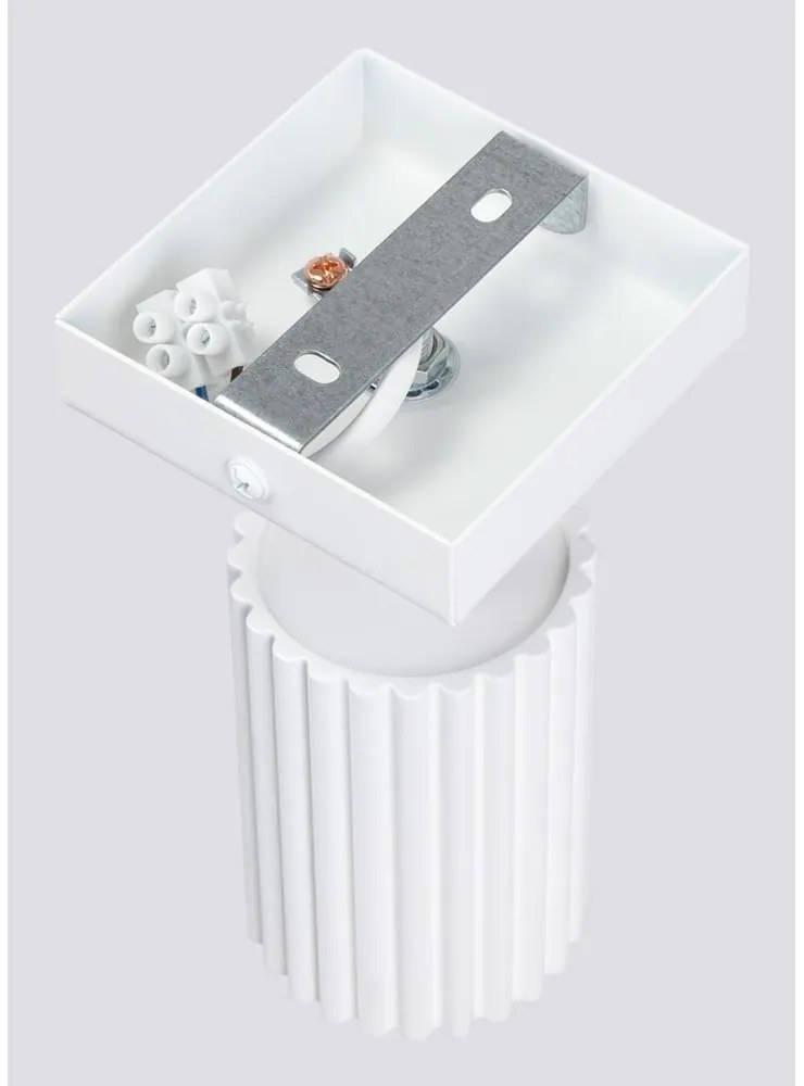 Biele bodové svietidlo 8x16 cm Gleam – Sollux