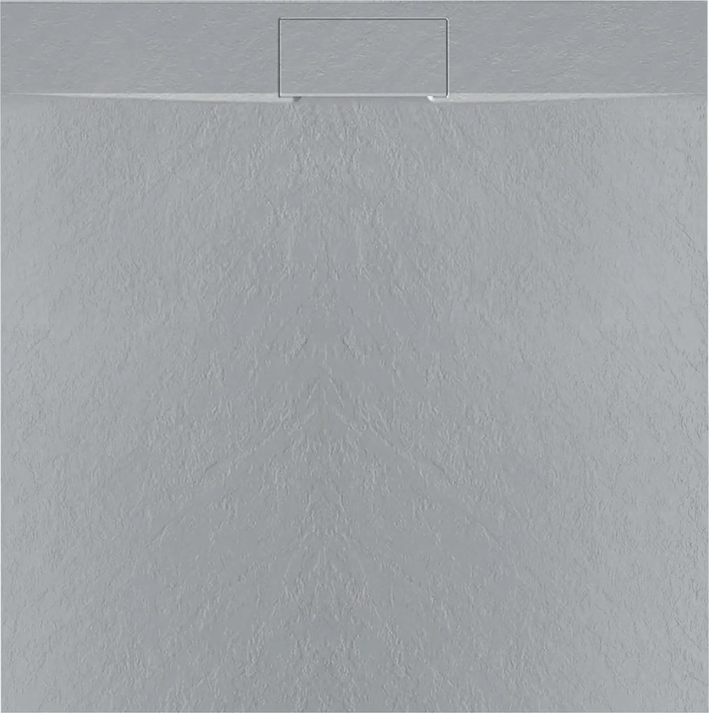 Rea Bazalt, sprchová vanička 90x90x2,5 cm + nízky sifón, šedá, REA-K4105