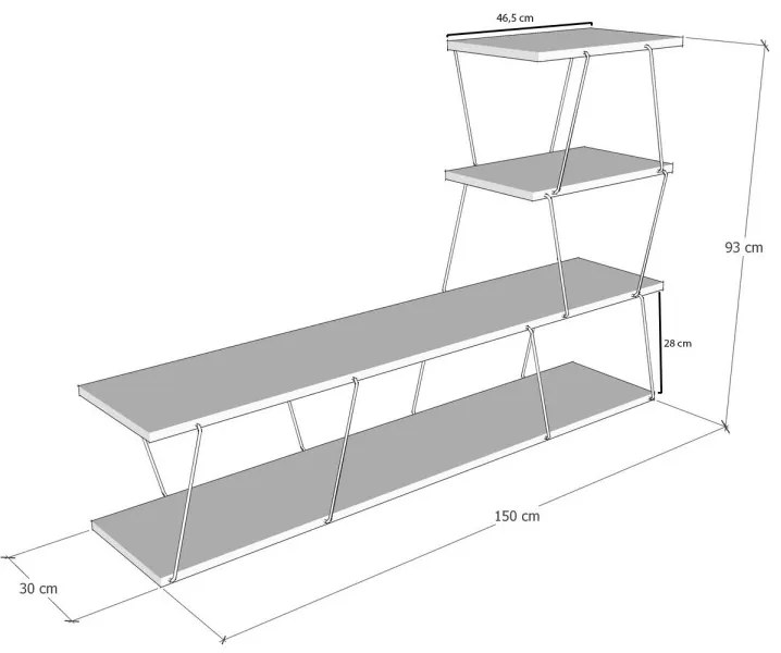 TV stolek ILGAZ 150 cm antracitový