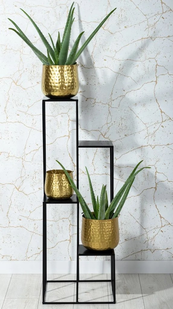 Kvetinový stojan LOFT 110 cm čierny