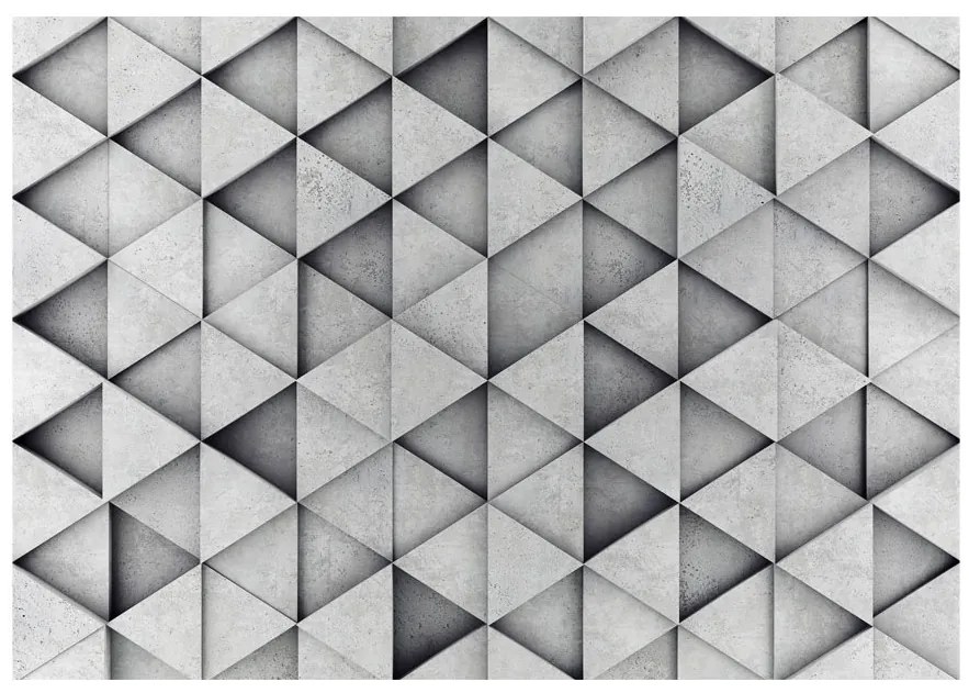 Artgeist Fototapeta - Grey Triangles Veľkosť: 250x175, Verzia: Standard