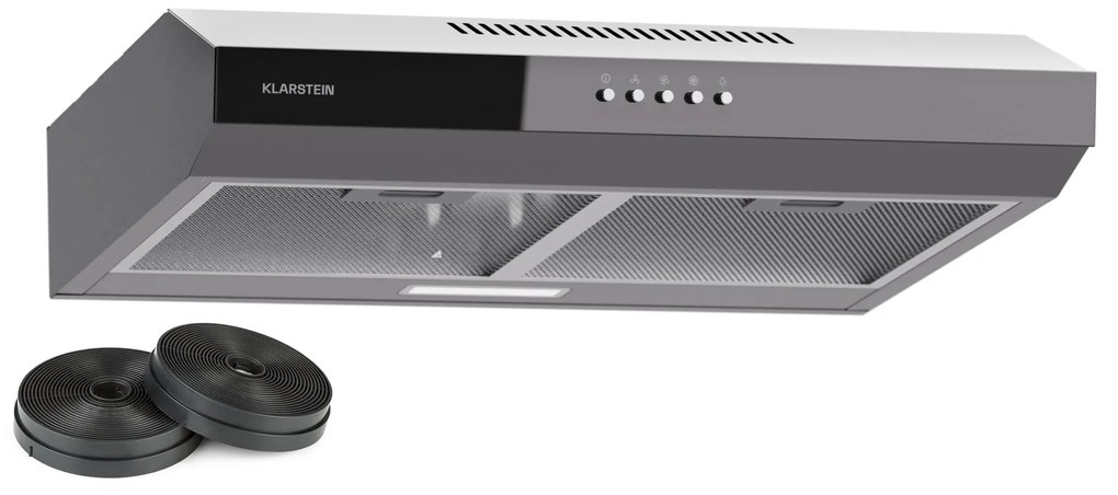 Klarstein Contempo 60, digestor, 60 cm, podskrinkový, 200 m³/h, LED, akryl, nehrdzavejúca oceľ