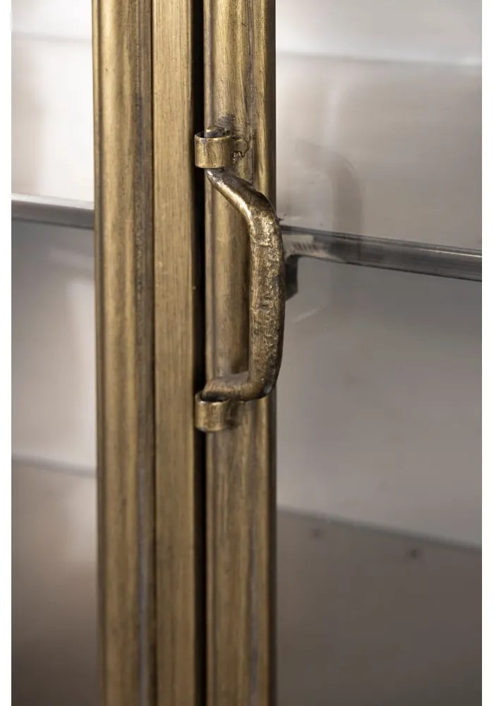 Kovová vitrína v zlatej farbe 100x80x38, 5 cm Gertlush – Dutchbone