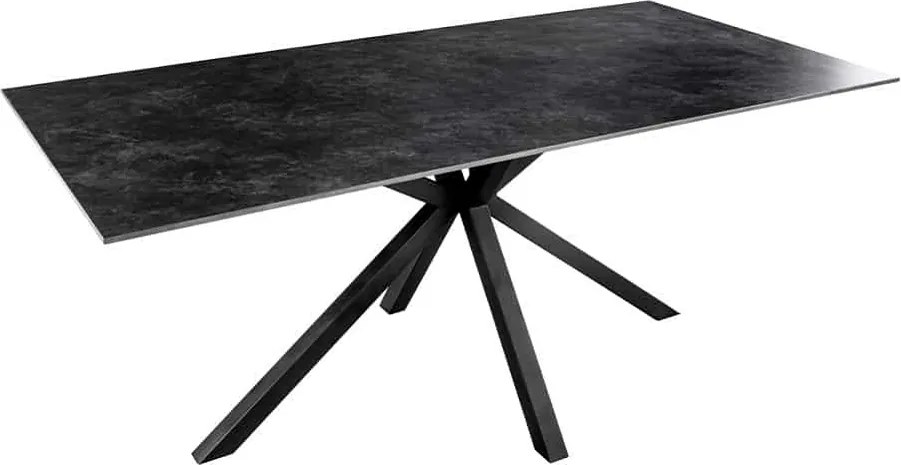 Keramický jedálenský stôl Fabrico 160 cm antracitový