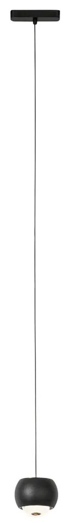 Moderné čierne závesné svietidlo pre 1-fázový koľajnicový systém vrátane LED - Magnetic Lance