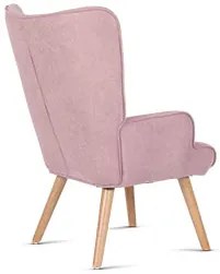 kreslo s podnožou ELDORA PINK