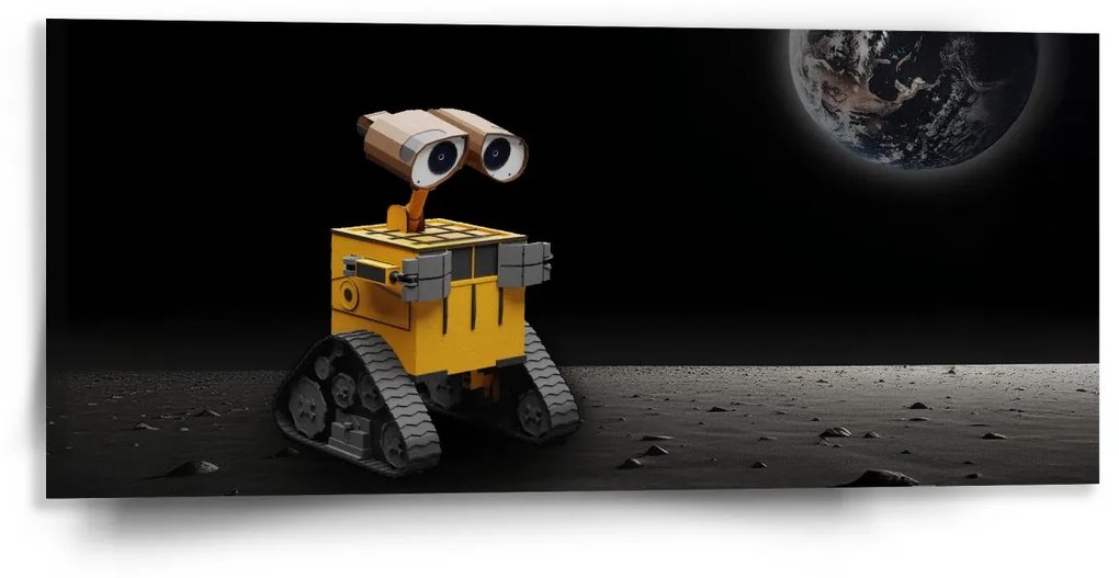 Sablio Obraz Wall-E robot Mesiac - 110x50 cm