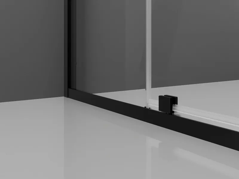 Mexen Exo, sprchovací kút s krídlovými dverami 140 x 85 cm, 6mm číre sklo, čierny profil, 819-140-085-70-00