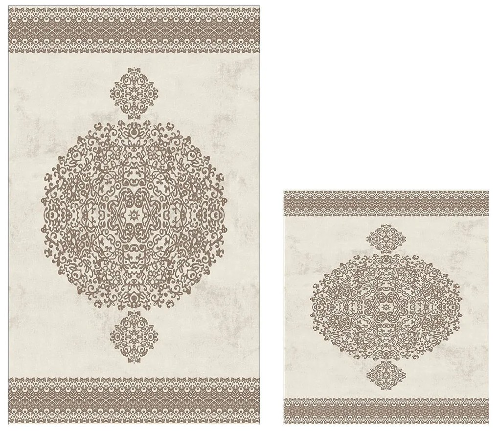 Súprava 2 kusov kúpeľňových predložiek Orientálny Kráľ béžová