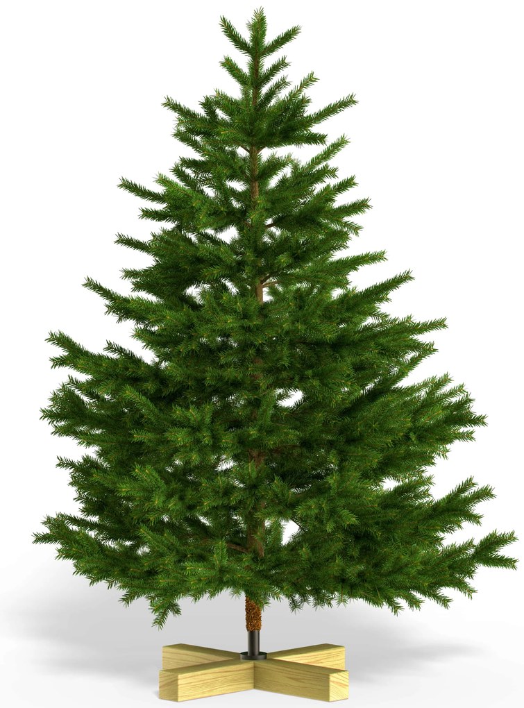 InternetovaZahrada Umelý vianočný stromček 150 cm + drevený stojan