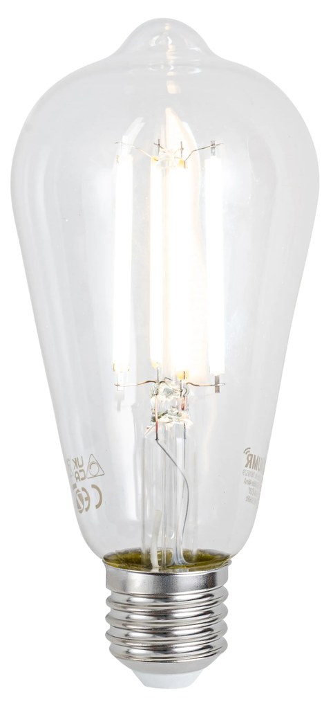E27 Stmievateľná LED žiarovka ST64 číra 7W 806lm 2700-6500K