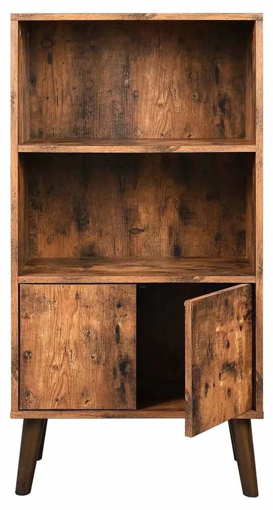 Rustikálna hnedá Knižnica 120 × 60 × 30 cm VASAGLE