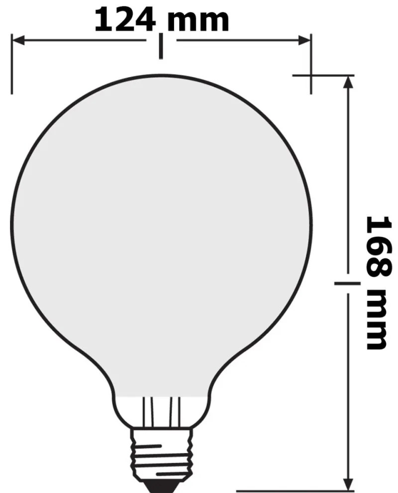 LED žiarovka E27 G125 6,5W = 60W 806lm 2700K Warm 300° Filament OSRAM STAR