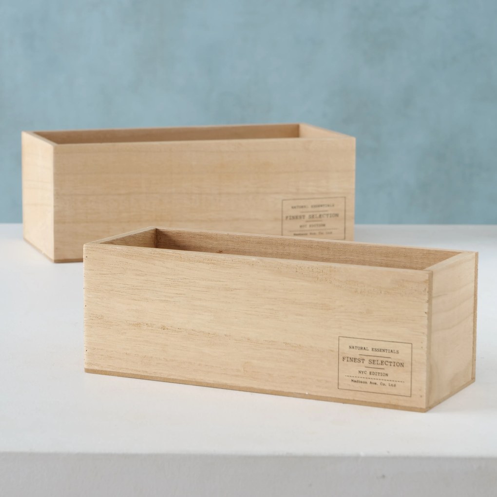 Boltz Dekoratívne drevený box Natural Set 2 ks