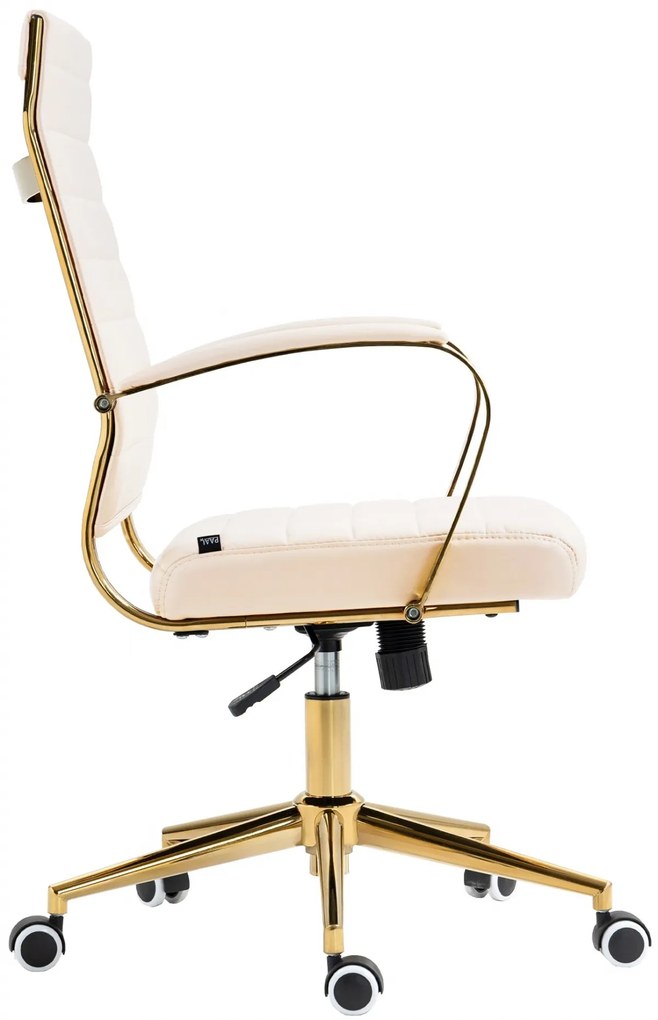 Design-Shop Kancelárska stolička Havanna - koženka - Krémová