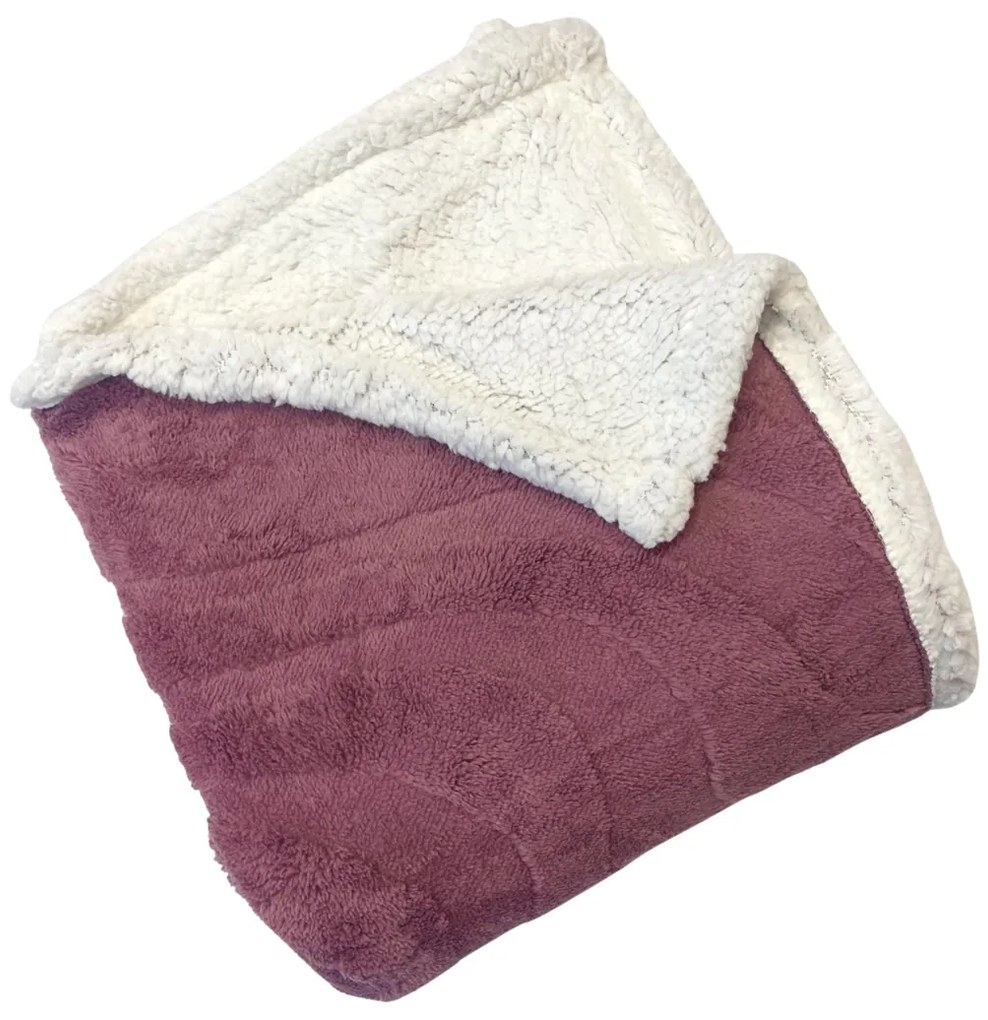 Deka luxury baranková z mikroplyšu staroružová 150x200cm TiaHome