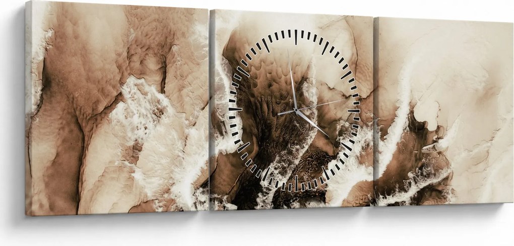Obraz - Abstrakcia (s hodinami) (90x30 cm)