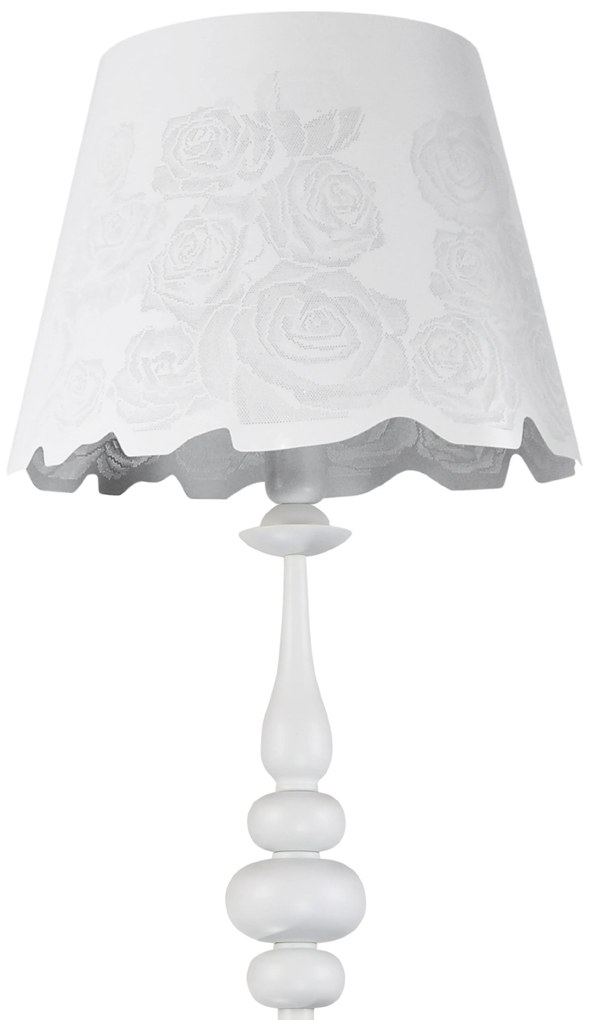 PLX Stojacia lampa v provence štýlu INDIANAPOLIS, 1xE27, 60W, biela