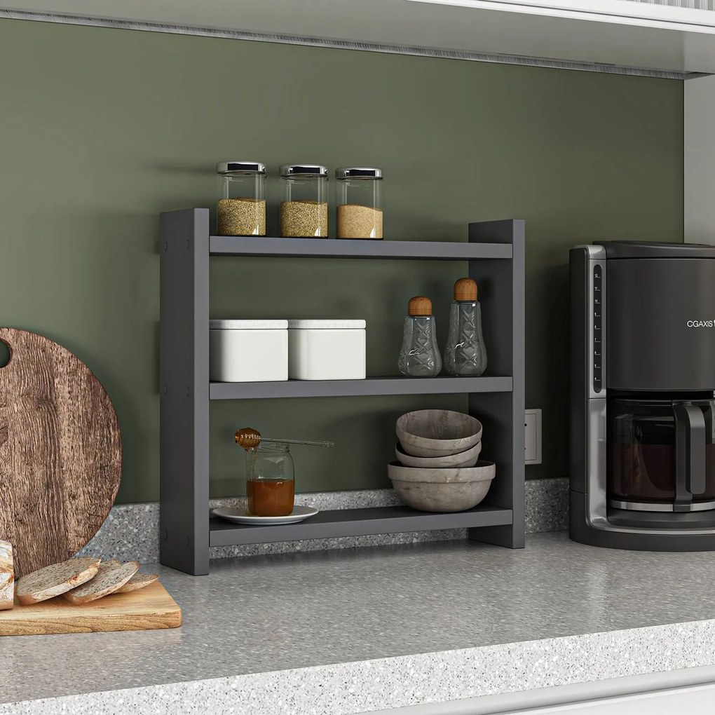 Policový kuchyňský organizér KINIE I. antracitový