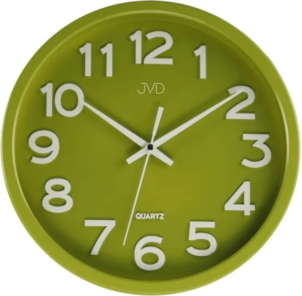 Nástenné hodiny JVD HX2413.4 zelené 30 cm s plynulým chodom