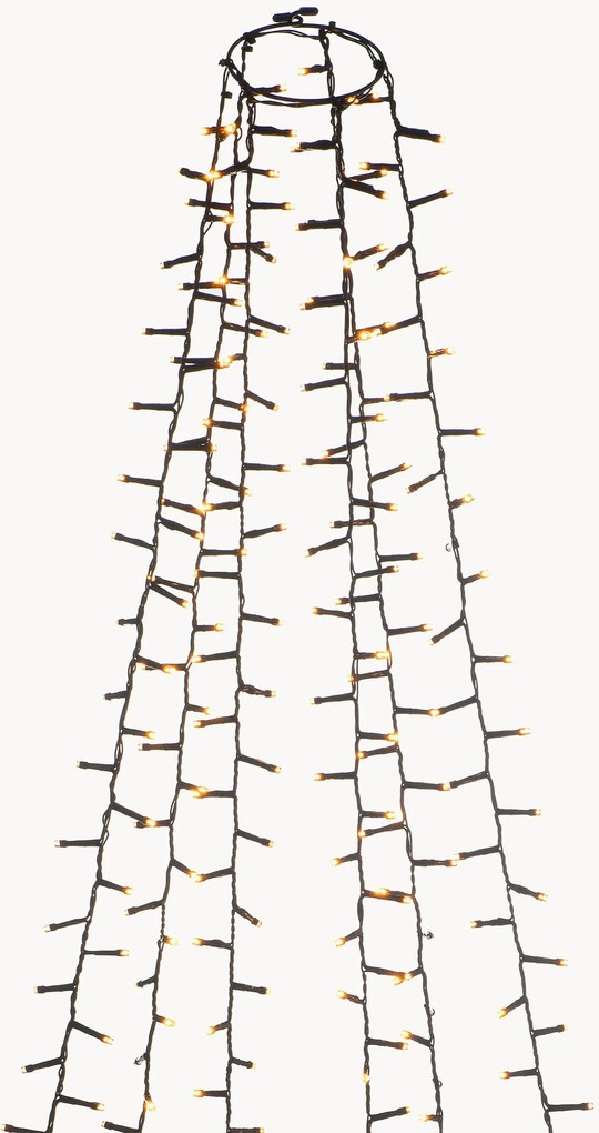 LED reťaz na stromček do interiéru/exteriéru's funkciou časovača, jantárová