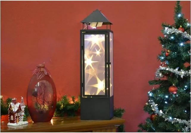 Vánoční dekorace - holografická 3D lucerna - 70 cm, 20 LED diod