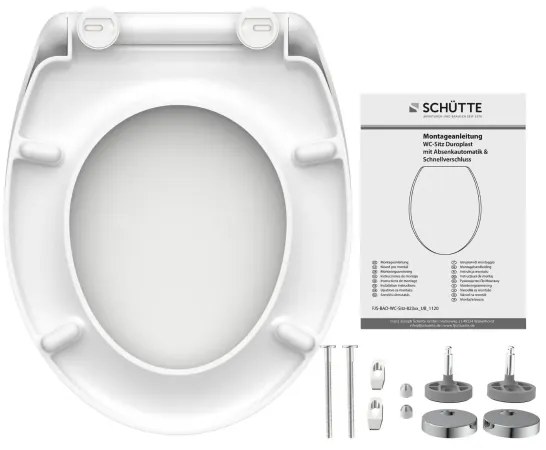 Schütte 82300-A - WC sedadlo WHITE SoftClose duroplast