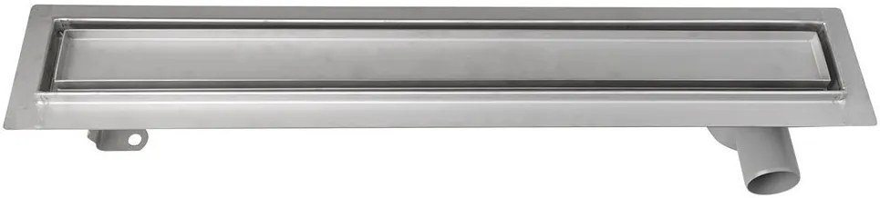 Aqualine Aqualine, Nerezový sprchový kanálik s roštom pre dlažbu, 860x140x92 mm, 2710-90