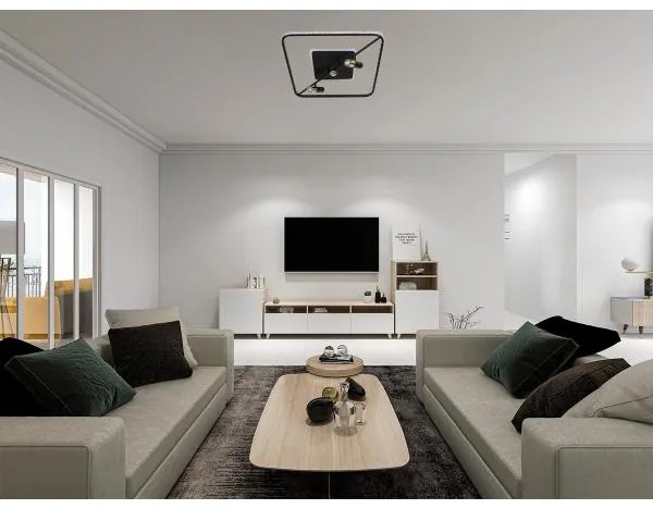 LED Stmievateľné stropné svietidlo LED/70W/230V 3000-6500K čierna + diaľkové ovládanie