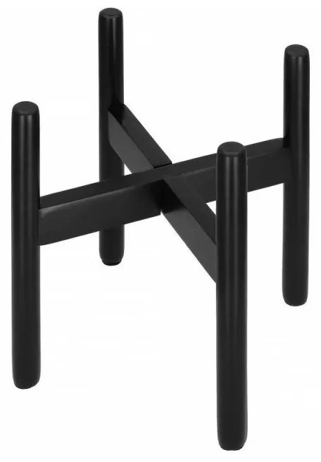 SPRINGOS Drevený stojan na kvety 30 cm, čierny SPRINGOS FLO